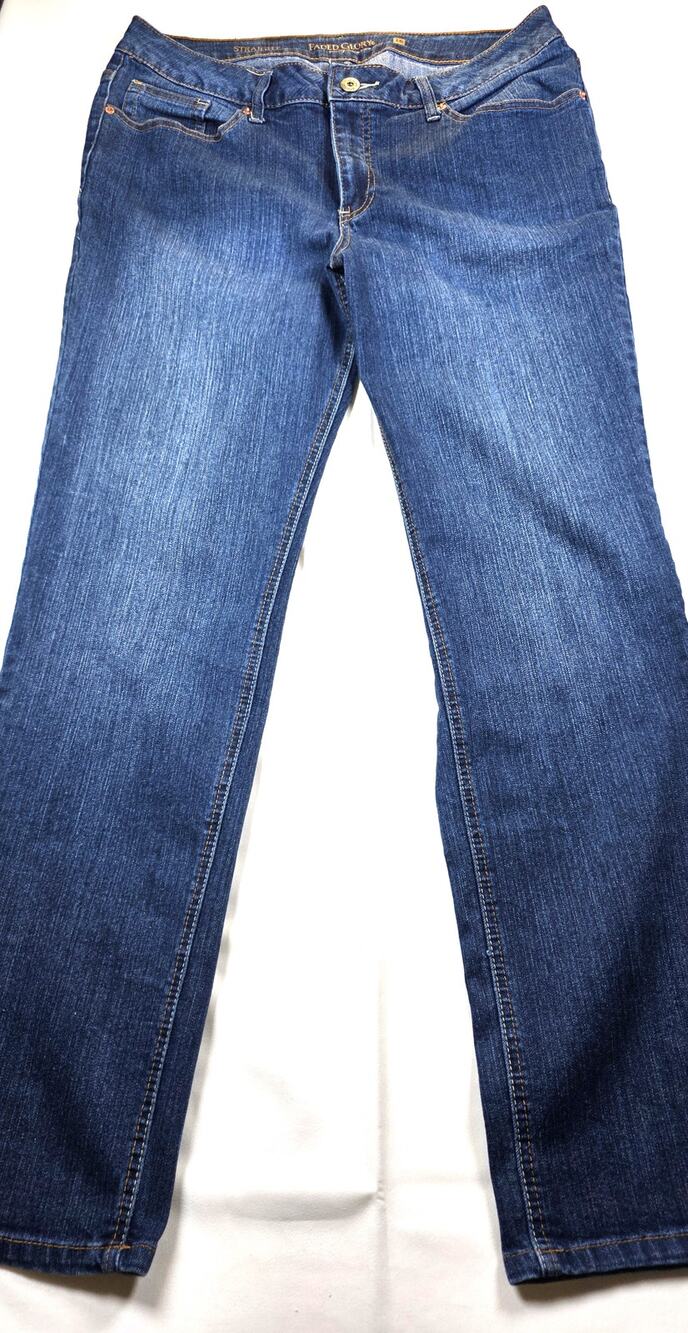 Faded Glory Straight Leg Denim Jeans Size 16